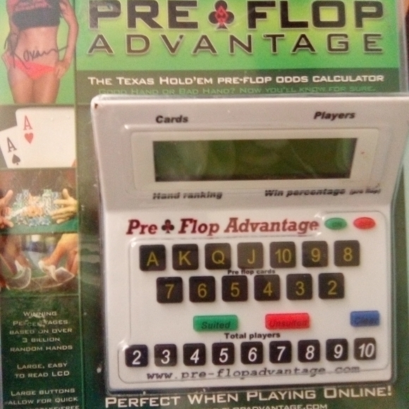 𝅺texas hold em pre-flop odds calculator. New in package. - Picture 2 of 4